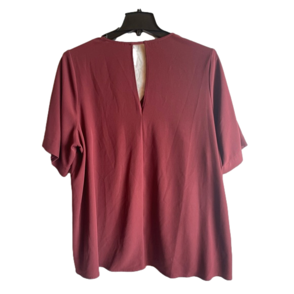 Plus size burgundy 2X short sleeve top penningtons - Picture 5 of 5